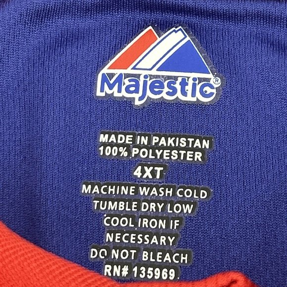 Majestic Philadelphia Phillies Shirt Men's 4XT Red Short Sleeve Polo MLB - Picture 3 of 11